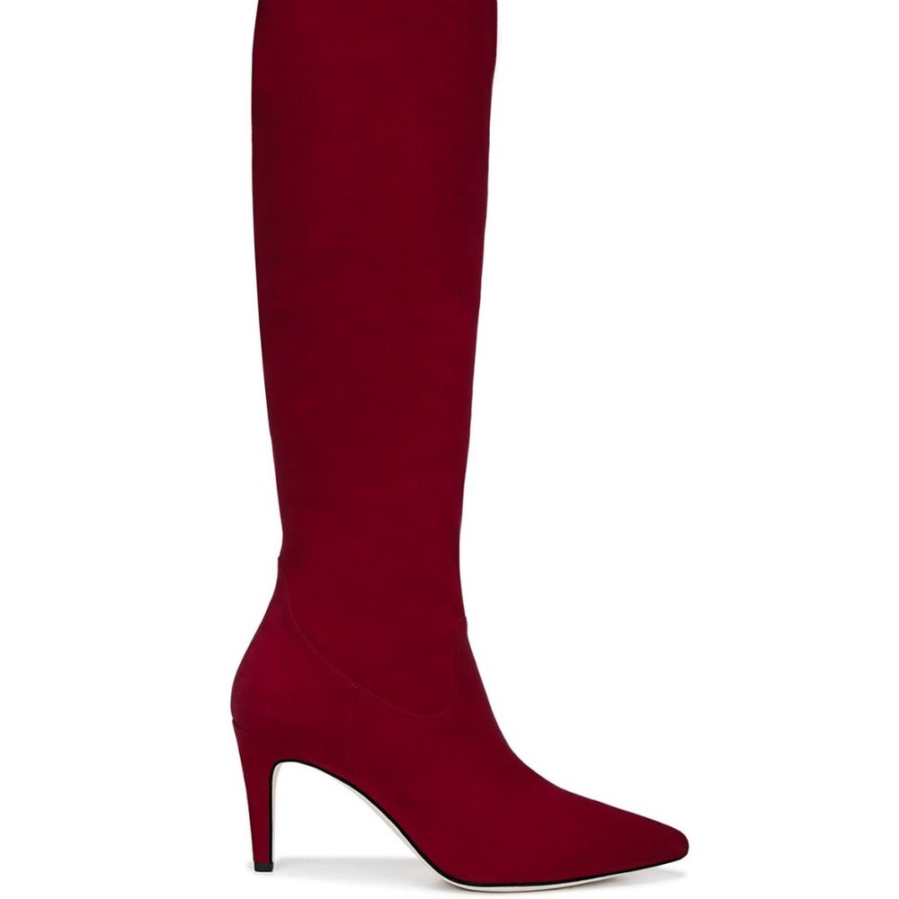 Via Spiga V-Garance Cerise Red Suede Women's Boots
